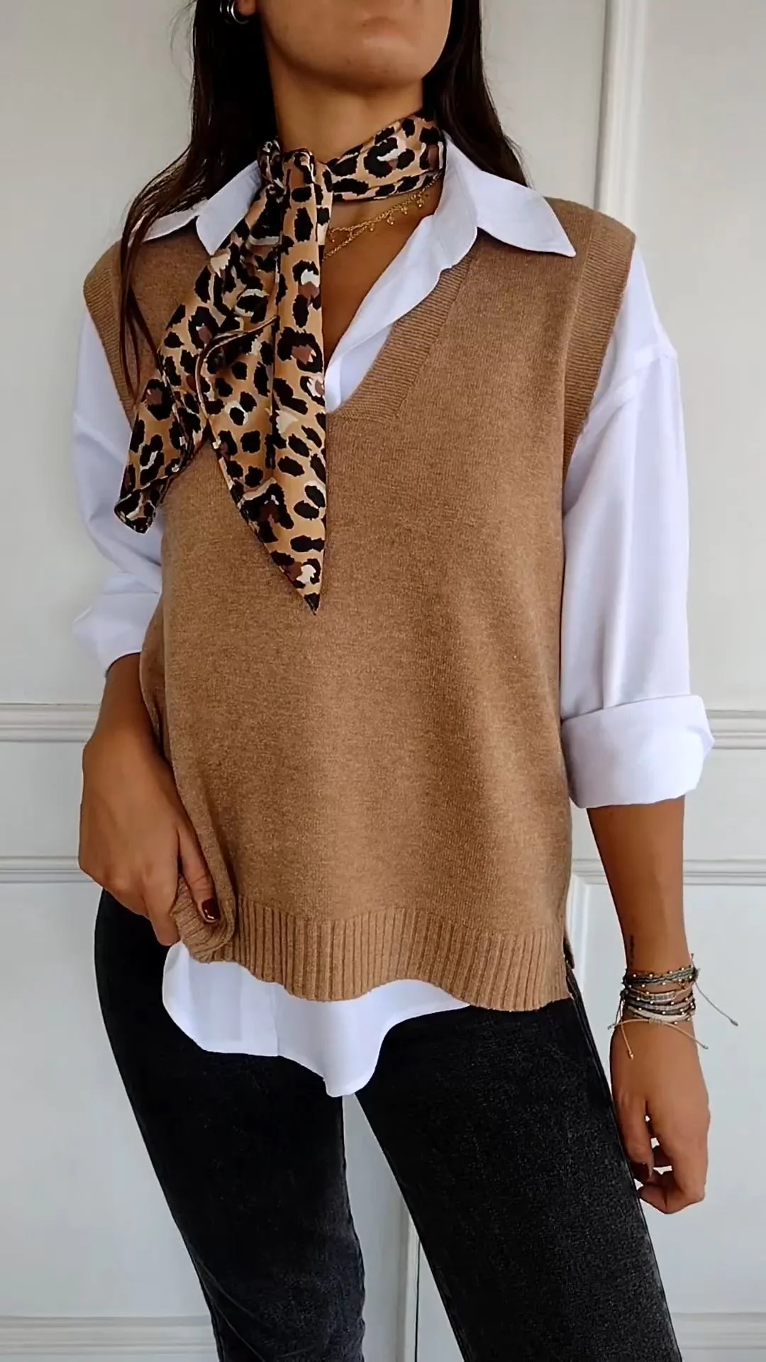V-neck Knitted Vest